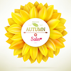 Image showing Sunflower autumn sale. EPS 10