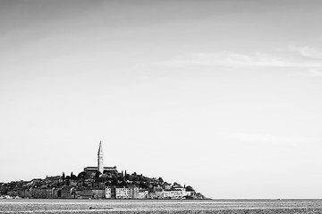 Image showing Town of Rovinj on Adriatic coast bw