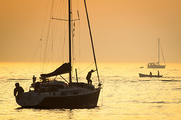 Image showing Boats in Adriatic sea