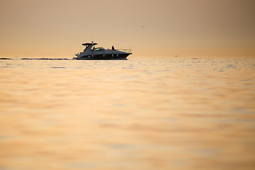 Image showing Boat sailing in Adriatic sea