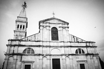 Image showing Exterior of Saint Euphemia church bw