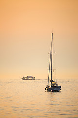 Image showing Adriatic sea at sunset