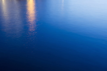 Image showing Abstract of sea surface at sunset