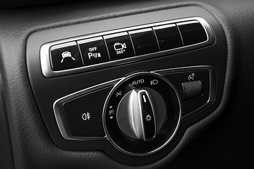 Image showing Closeup photo of car interiors 