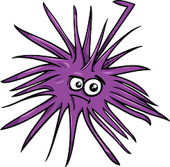 Image showing sea urchin cartoon illustration