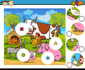 Image showing match pieces game cartoon