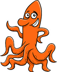 Image showing sea octopus cartoon illustration