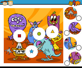 Image showing match pieces game cartoon