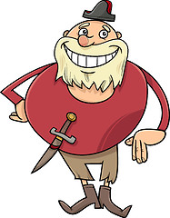 Image showing pirate character cartoon illustration