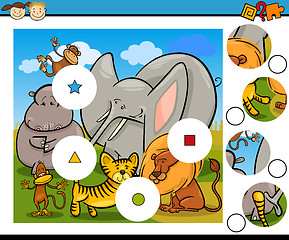 Image showing match pieces game cartoon