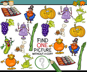 Image showing find single picture game cartoon