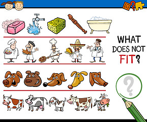 Image showing what does not fit game cartoon