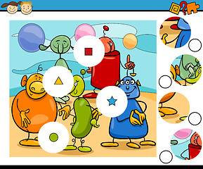 Image showing match pieces game cartoon