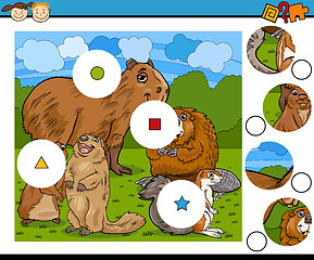 Image showing match pieces game cartoon