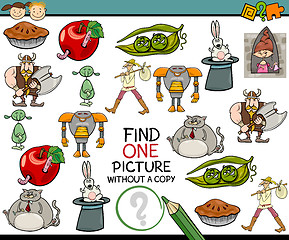 Image showing find single picture game cartoon