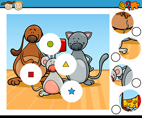 Image showing match pieces game cartoon