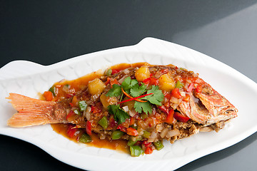 Image showing Thai Tamarind Red Snapper