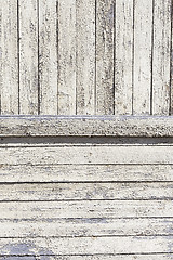 Image showing Vintage  white background wood wall.