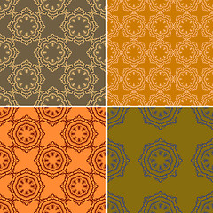 Image showing Set of four ornamental seamless pattern.