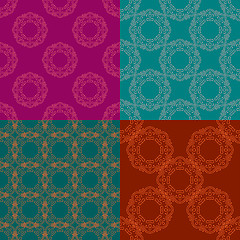 Image showing Set of four ornamental seamless pattern.