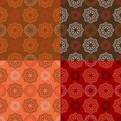 Image showing Set of four ornamental seamless pattern.