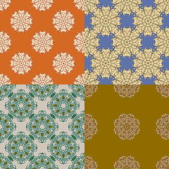 Image showing Set of four ornamental seamless pattern.