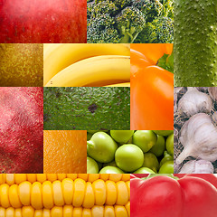 Image showing Set texture of natural food