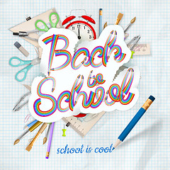 Image showing Back to school background. EPS 10