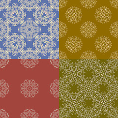 Image showing Set of four ornamental seamless pattern.