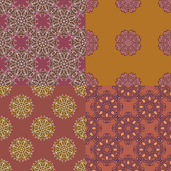 Image showing Set of four ornamental seamless pattern.