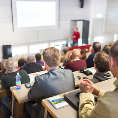 Image showing Speaker at Business Conference and Presentation.