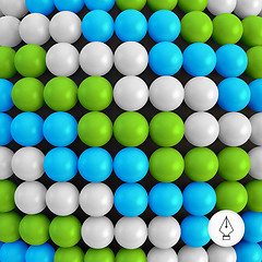 Image showing Abstract technology background with balls. Spheric pattern. 