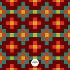 Image showing Seamless geometric background. Mosaic. 