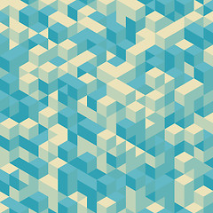 Image showing Abstract 3d background. Wall of cubes. Vector illustration. 