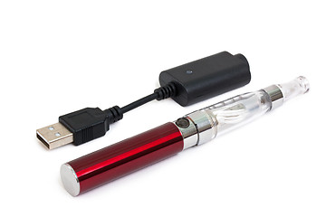 Image showing Electronic cigarette with charging cable