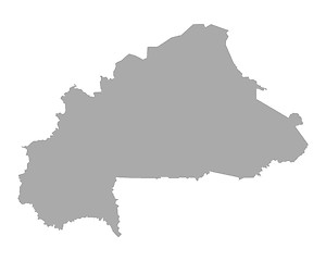 Image showing Map of Burkina Faso