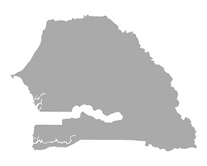 Image showing Map of Senegal