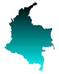 Image showing Map of Colombia