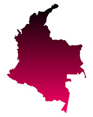 Image showing Map of Colombia