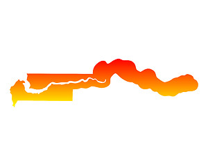 Image showing Map of the Gambia