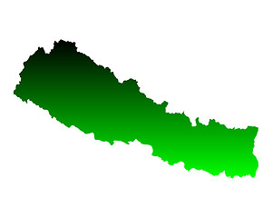 Image showing Map of Nepal