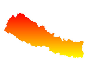 Image showing Map of Nepal