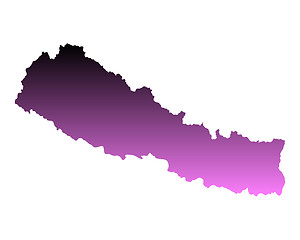 Image showing Map of Nepal