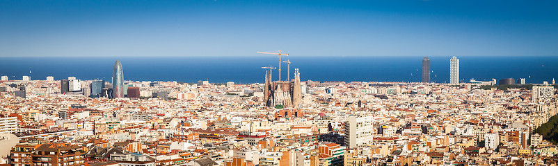 Image showing Barcelona panorama