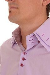Image showing Closeup of a shirt collar.