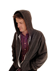 Image showing Young man in hoody.