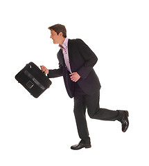 Image showing Businessman running.