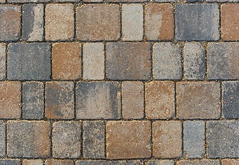 Image showing Stone sidewalk closeup photo