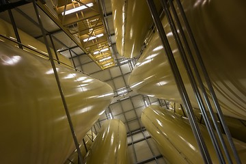 Image showing Industrial interior with welded silos