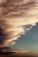 Image showing Dramatic sky with beautiful sunset